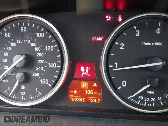 2010 BMW 5 Series 528i with VIN WBANU5C5XAC124594, listed as a IAAI auction lot 41848155 with 182,845 mi miles and . Bid and sale history available at carsss.com. Image 7.