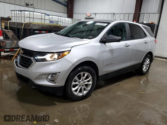 2020 Chevrolet Equinox LS z VIN 3GNAXSEV3LS548773, wystawiony jako Copart lot #87158264 z przebiegiem 41 708 mil mil oraz Szkoda całkowita • Salvage title. Historia ofert i sprzedaży dostępna na DreamBid. Obrazek 1.