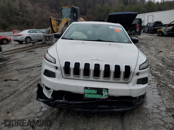 2017 Jeep Cherokee Sport with VIN 1C4PJMAB3HW562194, listed as a Copart auction lot 42498255 with 0 mi miles and Salvage Title. Bid and sale history available at carsss.com. Image 5.