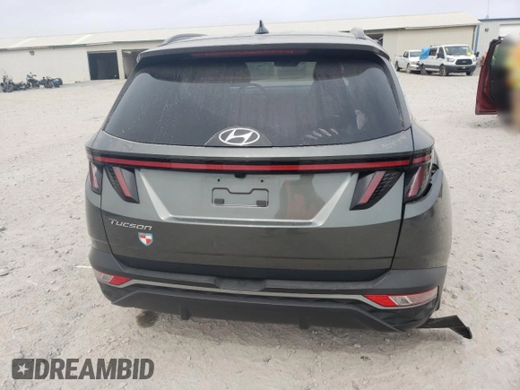 2022 Hyundai Tucson SEL with VIN 5NMJF3AE8NH059724, listed as a Copart auction lot 49106935 with 23,497 mi miles and Salvage Title. Bid and sale history available at carsss.com. Image 6.