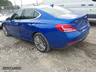 2020 Genesis G70 2.0T with VIN KMTG64LAXLU048760, listed as a IAAI auction lot 41553678 with 63,043 mi miles. Bid and sale history available at carsss.com. Image 3.