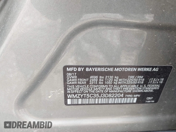 2018 MINI Countryman Cooper S with VIN WMZYT5C35J3D82204, listed as a IAAI auction lot 42836278 with 65,649 mi miles and . Bid and sale history available at DreamBid. Image 9.