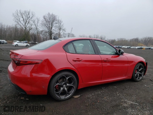 2021 Alfa Romeo Giulia Ti with VIN ZARFANBN4M7647744, listed as a Copart auction lot 51036045 with 83,974 mi miles and Salvage title. Bid and sale history available at DreamBid. Image 3.