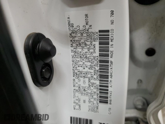 2010 Toyota Tacoma z VIN 3TMMU4FN6AM016055, wystawiony jako Copart lot #78843764 z przebiegiem 110 628 mil mil oraz Szkoda całkowita • Salvage title. Historia ofert i sprzedaży dostępna na DreamBid. Obrazek 13.