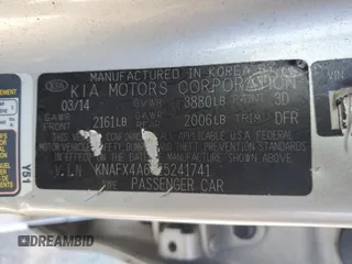 2014 Kia Forte LX with VIN KNAFX4A67E5241741, listed as a Copart auction lot 48578745 with 107,668 mi miles and Clean Title. Bid and sale history available at carsss.com. Image 12.