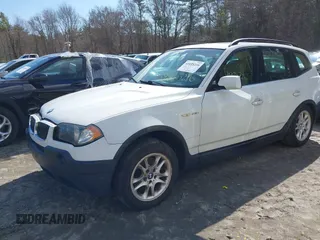 2004 BMW X3 2.5i with VIN WBXPA73404WC36868, listed as a IAAI auction lot 41835216 with 117,991 mi miles. Bid and sale history available at carsss.com. Image 2.