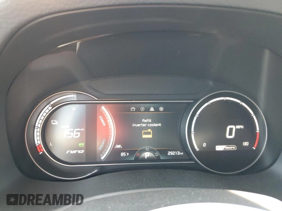 2019 Kia Niro EV EX Premium with VIN KNDCE3LG1K5027965, listed as a Copart auction lot 50657775 with 29,213 mi miles and Salvage Title. Bid and sale history available at carsss.com. Image 9.