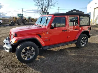 2021 Jeep Wrangler Unlimited Sahara High Altitude with VIN 1C4HJXEG9MW865180, listed as a Copart auction lot 81466964 with 72,975 mi miles and Clean title. Bid and sale history available at DreamBid. Image 1.