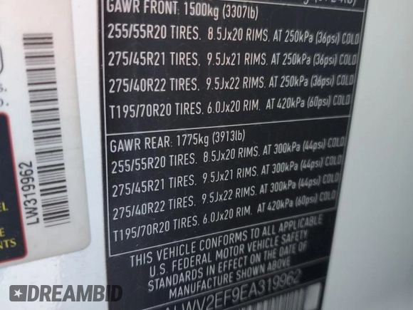 2014 Land Rover Range Rover Sport Autobiography with VIN SALWV2EF9EA319962, listed as a Copart auction lot 86121674 with 140,169 mi miles and Clean Title. Bid and sale history available at carsss.com. Image 13.