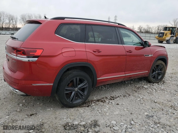 2021 Volkswagen Atlas 3.6L V6 SE w/Technology R-Line with VIN 1V2RR2CA7MC533561, listed as a Copart auction lot 47415715 with 72,759 mi miles and Salvage Title. Bid and sale history available at carsss.com. Image 3.