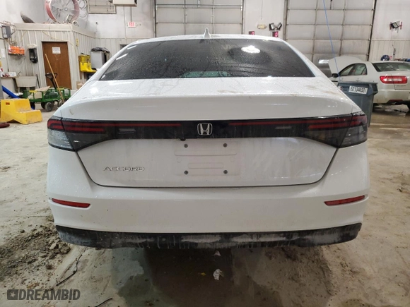 2023 Honda Accord Sedan LX with VIN 1HGCY1F20PA035230, listed as a Copart auction lot 43458885 with 0 mi miles and Salvage Title. Bid and sale history available at carsss.com. Image 6.