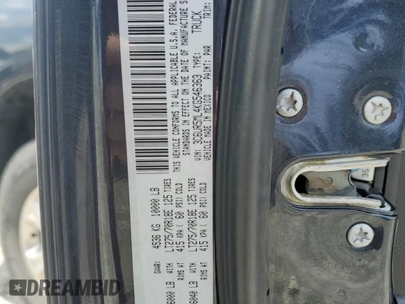 2019 Ram 2500 Lone Star with VIN 3C6UR5ML4KG546363, listed as a Copart auction lot 61394025 with Not provided miles and Clean title. Bid and sale history available at DreamBid. Image 12.