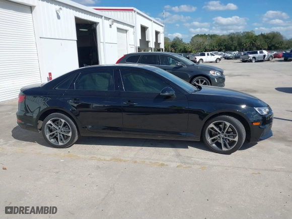 2019 Audi A4 Premium with VIN WAUGMAF41KN018335, listed as a IAAI auction lot 41570587 with 22,795 mi miles. Bid and sale history available at carsss.com. Image 13.