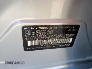2018 Mitsubishi Mirage SE with VIN ML32A4HJ4JH014404, listed as a Copart auction lot 61178115 with 24,995 mi miles and Salvage title. Bid and sale history available at DreamBid. Image 12.