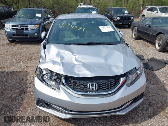 2014 Honda Civic Sedan LX with VIN 19XFB2F59EE010303, listed as a IAAI auction lot 41942211 with 118,530 mi miles. Bid and sale history available at carsss.com. Image 12.