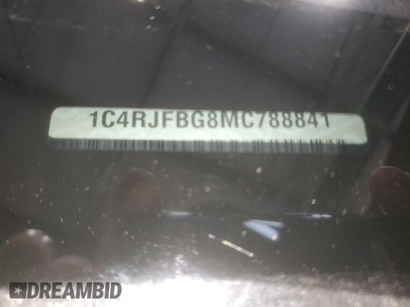 2021 Jeep Grand Cherokee Limited X with VIN 1C4RJFBG8MC788841, listed as a Copart auction lot 50310865 with 43,210 mi miles and Salvage title. Bid and sale history available at DreamBid. Image 14.