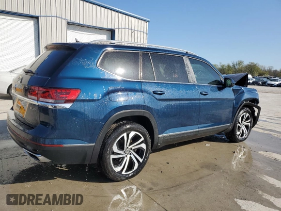 2022 Volkswagen Atlas SEL with VIN 1V2BP2CA7NC504537, listed as a Copart auction lot 52094685 with 63,114 mi miles and Salvage title. Bid and sale history available at DreamBid. Image 3.
