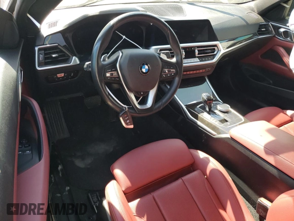 2022 BMW 4 Series 430i xDrive with VIN WBA73AP0XNCJ59810, listed as a Copart auction lot 54379575 with 21,961 mi miles and Salvage title. Bid and sale history available at DreamBid. Image 8.