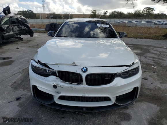 2019 BMW M4 with VIN WBS4Y9C59KAG66952, listed as a Copart auction lot 84016354 with 91,466 mi miles and Salvage Title. Bid and sale history available at carsss.com. Image 5.
