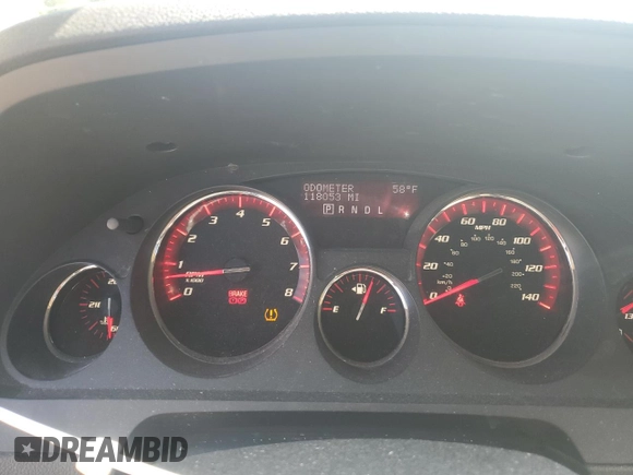 2012 GMC Acadia Denali with VIN 1GKKVTED0CJ406855, listed as a Copart auction lot 53662255 with 118,053 mi miles and Salvage Title. Bid and sale history available at carsss.com. Image 9.