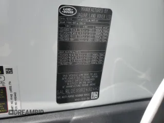 2024 Land Rover Discovery with VIN SALRL2EX9R2492442, listed as a Copart auction lot 66367054 with 2,104 mi miles and Salvage Title. Bid and sale history available at DreamBid. Image 13.