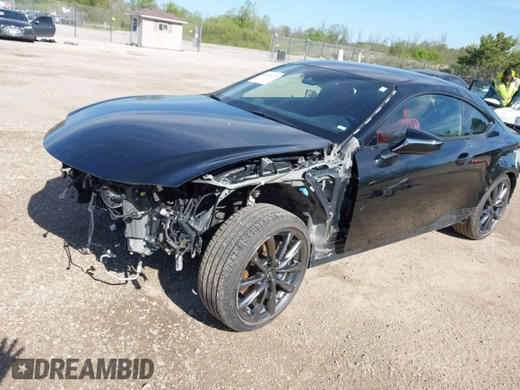 2021 Lexus RC 350 F Sport z VIN JTHGZ5DCXM5010807, wystawiony jako IAAI lot #42104271 z przebiegiem 46 540 mil mil oraz . Historia ofert i sprzedaży dostępna na DreamBid. Obrazek 2.