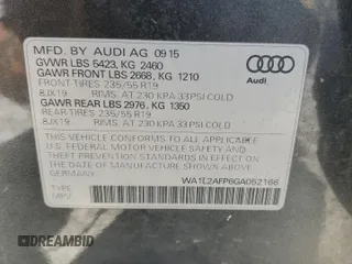 2016 Audi Q5 Premium Plus z VIN WA1L2AFP6GA052166, wystawiony jako Copart lot #58947415 z przebiegiem 99 677 mil mil oraz Szkoda całkowita • Salvage title. Historia ofert i sprzedaży dostępna na DreamBid. Obrazek 13.