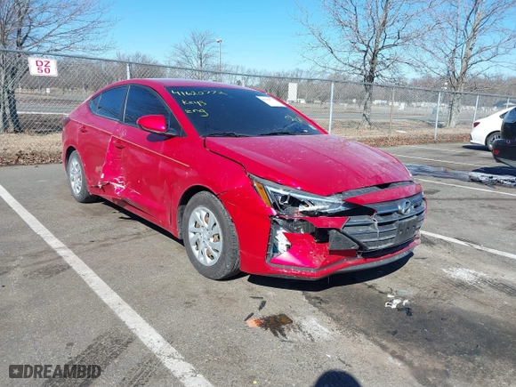 2020 Hyundai Elantra SE with VIN 5NPD74LF5LH619835, listed as a IAAI auction lot 41620772 with 39,744 mi miles. Bid and sale history available at carsss.com. Image 6.