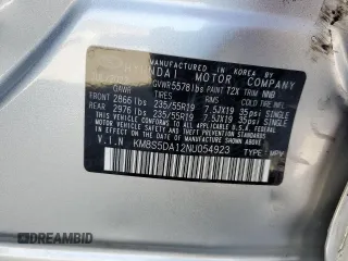 2022 Hyundai Santa Fe Hybrid Limited with VIN KM8S5DA12NU054923, listed as a Copart auction lot 87415904 with 27,679 mi miles and Salvage Title. Bid and sale history available at carsss.com. Image 16.