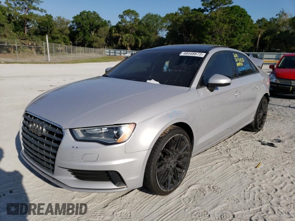 2015 Audi A3 1.8T Premium with VIN WAUACGFF5F1040137, listed as a Copart auction lot 46448673 with 108,468 mi miles. Bid and sale history available at carsss.com. Image 1.