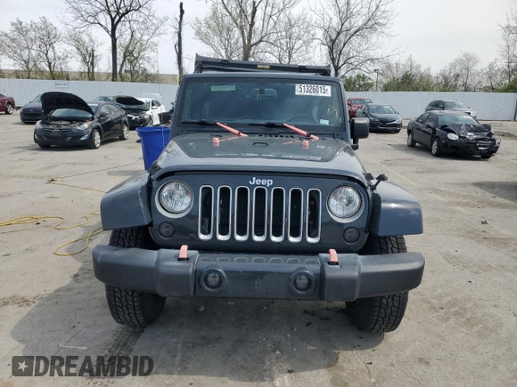 2017 Jeep Wrangler Unlimited Sahara with VIN 1C4BJWEG5HL707569, listed as a Copart auction lot 51326015 with 95,816 mi miles and Salvage title. Bid and sale history available at DreamBid. Image 5.