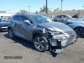 2020 Lexus NX 300 with VIN JTJGARBZ7L5017748, listed as a IAAI auction lot 42643962 with 36,220 mi miles and . Bid and sale history available at DreamBid. Image 1.