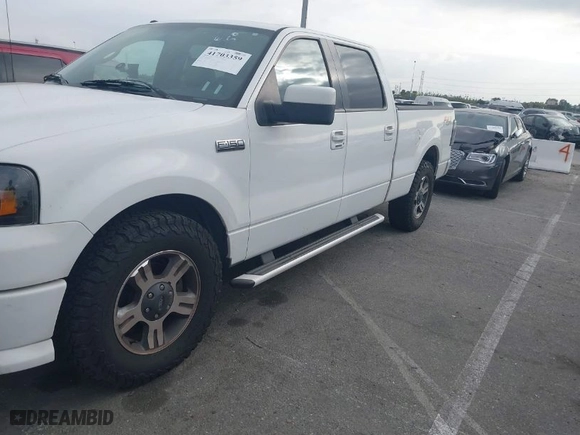 2008 Ford F-150 XLT with VIN 1FTPW12598KC36819, listed as a IAAI auction lot 41703359 with 177,560 mi miles. Bid and sale history available at carsss.com. Image 6.