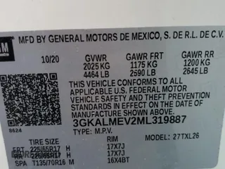 2021 GMC Terrain SLE with VIN 3GKALMEV2ML319887, listed as a Copart auction lot 59270305 with 36,338 mi miles and Salvage title. Bid and sale history available at DreamBid. Image 13.