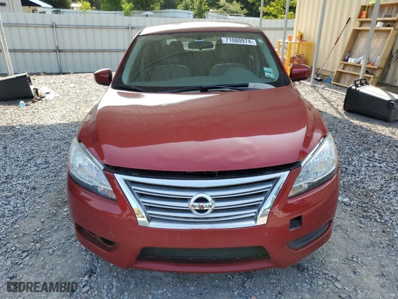 2014 Nissan Sentra S with VIN 3N1AB7AP8EL679564, listed as a Copart auction lot 71080974 with 83,153 mi miles and Salvage Title. Bid and sale history available at carsss.com. Image 5.