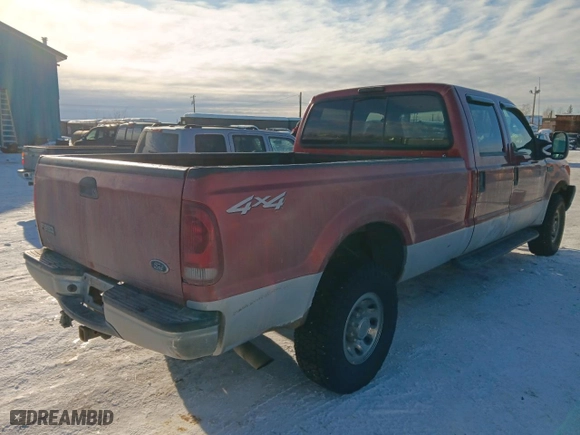 2002 Ford Super Duty F-250 XL with VIN 1FTNW21F62EC43482, listed as a Copart auction lot 48229395 with 219,458 mi miles and Salvage Title. Bid and sale history available at carsss.com. Image 3.