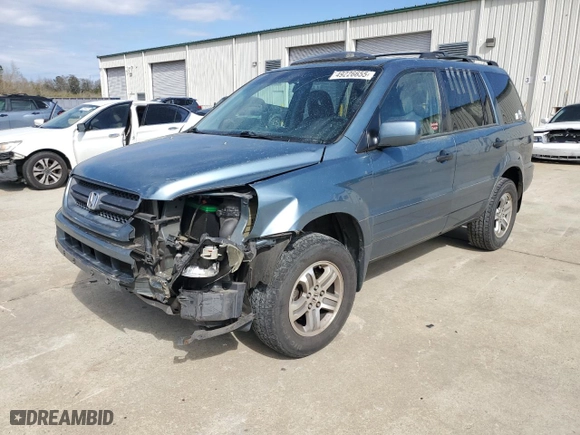 2005 Honda Pilot EX-L with RES with VIN 2HKYF18685H515886, listed as a Copart auction lot 49226655 with 244,135 mi miles and Salvage Title. Bid and sale history available at carsss.com. Image 1.