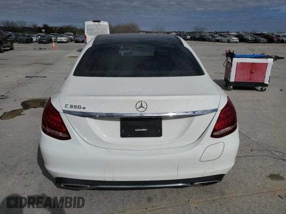 2017 Mercedes-Benz C 350e with VIN 55SWF4HB6HU214606, listed as a Copart auction lot 42625235 with 47,499 mi miles and Salvage Title. Bid and sale history available at DreamBid. Image 6.