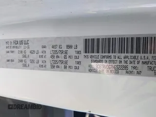 2017 Ram ProMaster Cargo with VIN 3C6TRVDG7HE522285, listed as a IAAI auction lot 41772300 with 136,645 mi miles and . Bid and sale history available at carsss.com. Image 9.