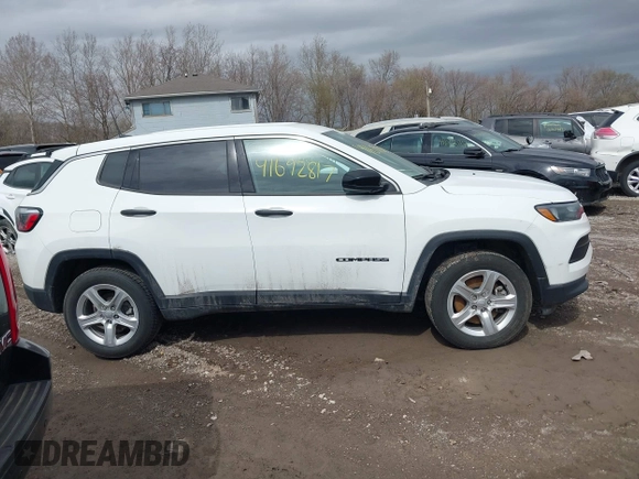 2023 Jeep Compass Sport with VIN 3C4NJDAN6PT512279, listed as a IAAI auction lot 41692817 with 136,696 mi miles and . Bid and sale history available at DreamBid. Image 13.