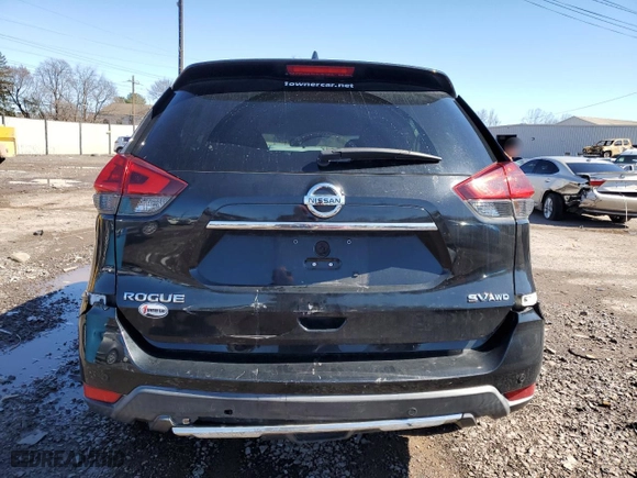2019 Nissan Rogue S with VIN KNMAT2MV3KP505800, listed as a Copart auction lot 48956445 with 102897 miles and Salvage Title. Bid and sale history available at carsss.com. Image 6.