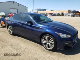 2023 Infiniti Q50 SENSORY with VIN JN1EV7CR5PM541206, listed as a Copart auction lot 69795404 with 5,305 mi miles and Clean Title. Bid and sale history available at carsss.com. Image 4.
