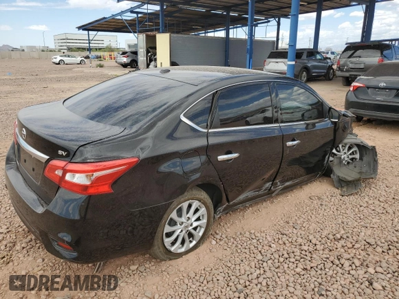 2019 Nissan Sentra SV with VIN 3N1AB7AP4KY453486, listed as a Copart auction lot 53346395 with Not Provided miles and Salvage Title. Bid and sale history available at DreamBid. Image 3.