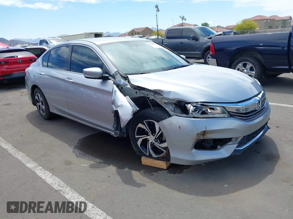 2017 Honda Accord Sedan LX with VIN 1HGCR2F36HA179989, listed as a IAAI auction lot 42088773 with 161,424 mi miles. Bid and sale history available at carsss.com. Image 1.