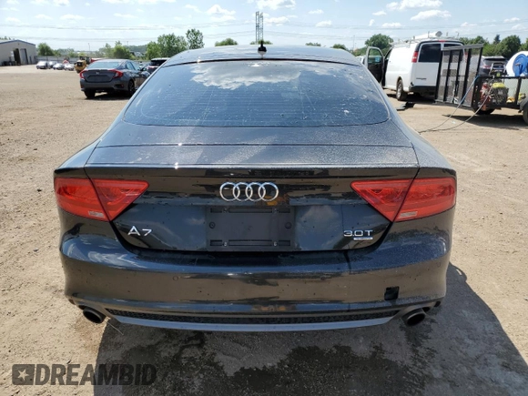 2014 Audi A7 Prestige with VIN WAU2GAFC7EN059839, listed as a Copart auction lot 63043225 with 66,632 mi miles and Salvage title. Bid and sale history available at DreamBid. Image 6.