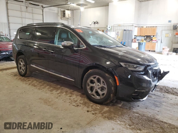 2023 Chrysler Pacifica Limited with VIN 2C4RC3GGXPR503876, listed as a Copart auction lot 45938445 with 12,606 mi miles and Salvage title. Bid and sale history available at DreamBid. Image 4.