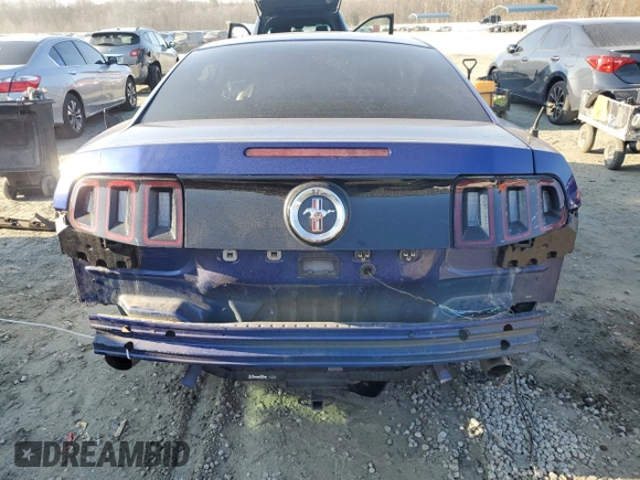 2013 Ford Mustang V6 with VIN 1ZVBP8AM5D5281867, listed as a Copart auction lot 44322545 with 0 mi miles and Salvage Title. Bid and sale history available at carsss.com. Image 6.