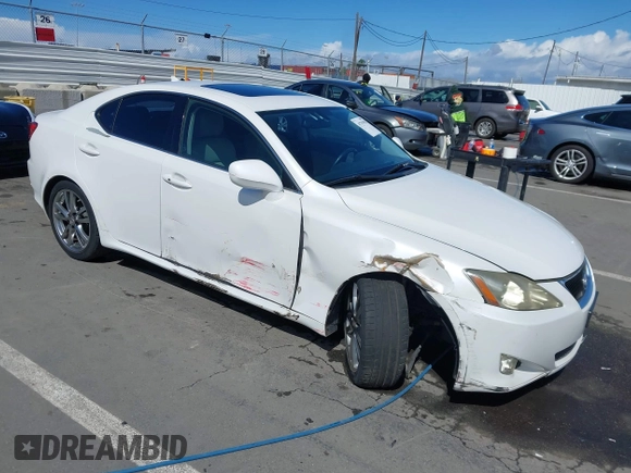 2008 Lexus IS 250 with VIN JTHBK262682064632, listed as a IAAI auction lot 41791958 with 83,184 mi miles. Bid and sale history available at carsss.com. Image 1.
