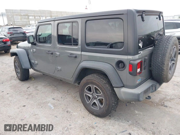2018 Jeep Wrangler Unlimited Sport S with VIN 1C4HJXDN8JW203134, listed as a IAAI auction lot 42398860 with 103,801 mi miles and . Bid and sale history available at DreamBid. Image 3.