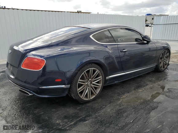 2015 Bentley Continental GT Speed with VIN SCBFJ7ZA4FC045867, listed as a Copart auction lot 89307075 with NaN miles and Salvage Title. Bid and sale history available at carsss.com. Image 3.